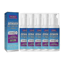 (5PCS) Crema bioidéntica de estrógeno 1-5x 100 ml Crema natural para el alivio de la menopausia y el equilibrio