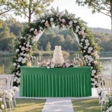 (122x60x76cm, Green) Falda de mesa de spandex para mesa rectangular, mantel elástico resistente a las arrugas para bodas