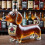 (E) Γυάλινο μπουκάλι ουίσκι σε σχήμα dachshund - Διακόσμηση σκύ 1