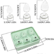 (Green) Silicone mold for DIY prank butt plug shaped ice cubes trays