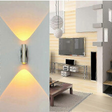 (Yellow) Lampada a LED con luce direzionale verso l'alto e verso il basso, da montare a parete in soggiorno e