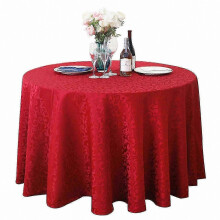 (Red) Mantel de poliéster duradero para uso en la cocina, forma redonda, lavable y con diseño resistente a