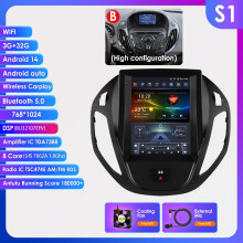 Hizpo autoradio, 2din multimedia scherm, S1-3G 32G-8cores-B, met Android Auto en CarPlay voor Ford
