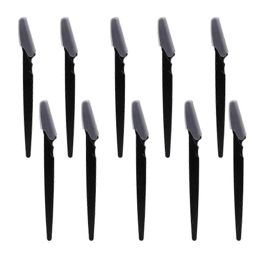 (10 pcs, Black) Ξυράφι φρυδιών Jikaix 5/10 τεμαχίων με προστατευτικό κάλυμμα πο