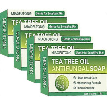 (4pcs) Sapone antimicotico per uomo e donna: sapone solido medicato antimicotico all'olio di tea tree - Extra
