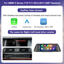 Multimedia Touchscreen, 10.25 inch, Draadloze Carplay en Android Auto, voor BMW 5 Serie F10 F11 CIC NBT Systeem