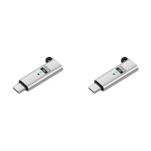 2X Type-C 4K@60Hz 1080P Virtual Display Adapter USB C DDC EDID Dummy Plug Headless  Display Emulator Silver Gray