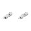 2X Type-C 4K@60Hz 1080P Virtual Display Adapter USB C DDC EDID Dummy Plug Headless  Display Emulator Silver Gray 1