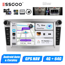 ESSGOO autoradio, Android 14, 4GB RAM + 64GB ROM, 7 inch IPS scherm, draadloos Carplay en Android Auto, met GPS en DAB+