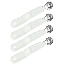 (White) Quick Strawberry Huller And Watermelon Baller Double Function Tool With Comfort Handle For Efficient