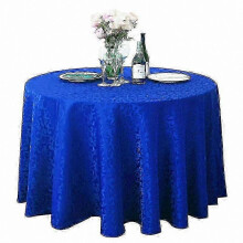 (Sapphire Blue) Mantel de poliéster duradero para uso en la cocina, forma redonda, lavable y con diseño resistente a