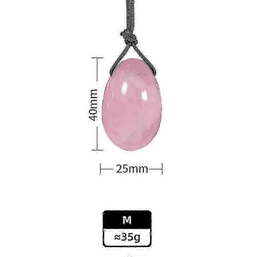 (1Pcs Pink Crystal M) 1 σετ φυσικό ροζ χαλαζία Yoni νεφρίτη αυγά θεραπευτικού κ