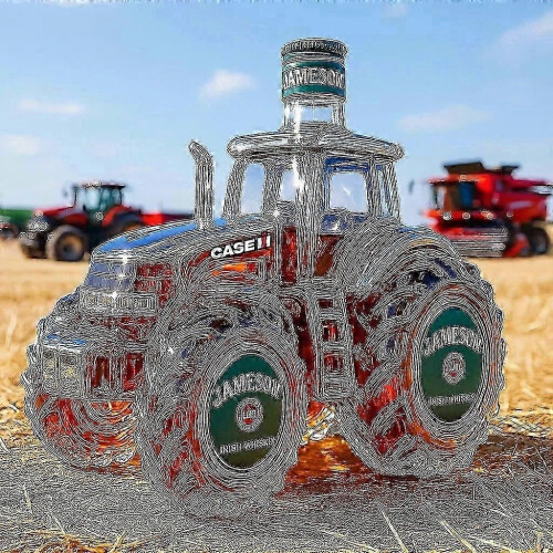 (Tractor A) Σετ καράφας από ποτήρι ουίσκι, δώρο για μπαρ με θέμα το Halloween με 2 ποτήρια