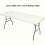 (183x76cm, white) Πλενόμενο πτυσσόμενο προστατευτικό υφάσματος τραπεζιο 1