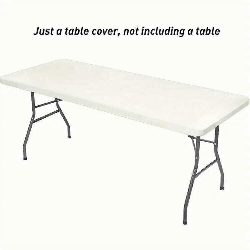 (183x76cm, white) Πλενόμενο πτυσσόμενο προστατευτικό υφάσματος τραπεζιο