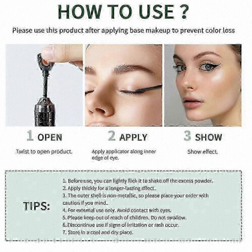 (Green) Kohl Powder Eyeliner - 100% φυσικό eyeliner αιγυπτιακού στιλ για μακιγιάζ 2