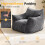 Dark Grey Corduroy Bean Bag Sofa With Backrest And Armrests 5