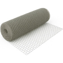 Jardin202, rede hexagonal galvanizada, 32mm, 1x10m, prata, para proteção de animais e jardim