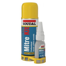 Soudal 2C, Kit de adesivo supercolante profissional, 50 g de cianoacrilato em gel e 200 ml de spray ativador