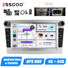 ESSGOO Android 14 autoradio, 4GB RAM + 64GB ROM, 7 inch IPS scherm, draadloos Carplay en Android Auto, voor Opel