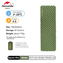 Naturehike Aufblasbare Isomatte, Ultraleicht, R-Wert 5,8, Wasserdicht, 196x64cm