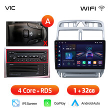 Junsun autoradio, 2 DIN multimediasysteem, 1GB 32GB, draadloos CarPlay en Android Auto voor Peugeot 307