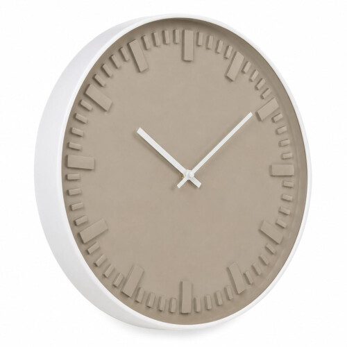 Beige Wall Clock w/ White Aluminium Rim