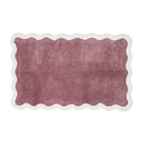Homescapes Luxury Scalloped Bath Mat - 50 x 80 cm
