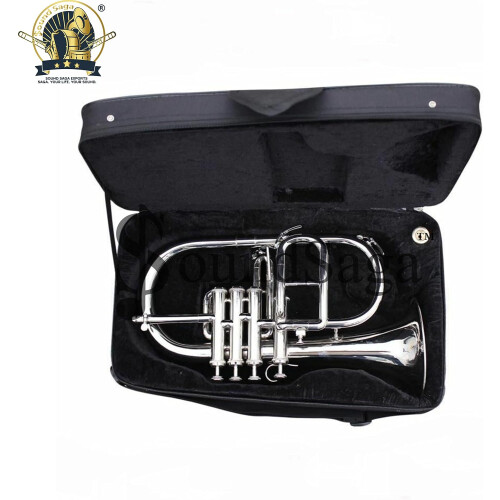 Flugelhorn de 4 válvulas em Sib, com boquilha e estojo, Prata 2
