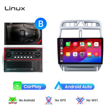 Junsun autoradio, 2 DIN multimediasysteem, draadloos CarPlay en Android Auto, voor Peugeot 307 (2002-2013)