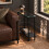 (Black) 20cm Narrow 2 Tier Glass Side Table Storage Shelf 4