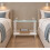 (White) 20cm Narrow 2 Tier Glass Side Table Storage Shelf 5