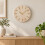 30cm Wall Clock in Travertine Effect w/ Gold Hands 2