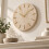 30cm Wall Clock in Travertine Effect w/ Gold Hands 5