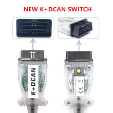 IN-PA K+CAN 2026 USB OBD2 diagnose kabel voor BMW, wit, FTDI FT232RL chip met schakelaar