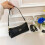 (Black) Retro old flower baguette armpit bag shoulder crescent bag 1