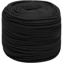 vidaXL corda de barco em polipropileno, preto intenso, 6 mm, 100 m, resistente às intempéries