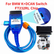 IN-PA K+CAN 2026 USB OBD2 diagnose interface voor BMW, blauw
