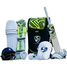 SG Kit de Críquete Completo, conjunto com capacete, batuta e proteção