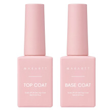 Makartt nagelset, basislaag en topcoat, transparant, voor gelnagels en kunstnagels