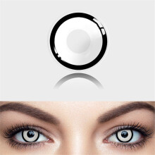 UYAAI lentes de contacto de color blanco, lote de 2, diámetro 14,5 mm, para cosplay y maquillaje