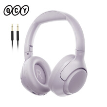 QCY H3, draadloze koptelefoon met actieve ruisonderdrukking 43dB, Hi-Res Audio, paars