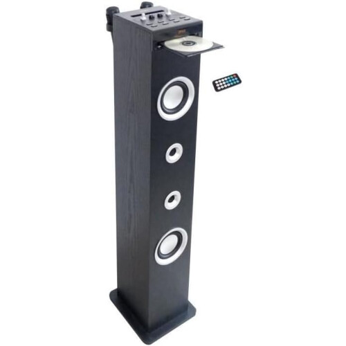 Inovalley Torre de Som HP49CD, 100W, Preto, com Bluetooth e Comando Remoto