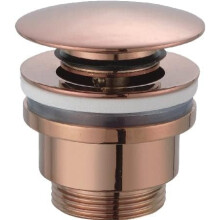 Imex VCC023 Válvula Click-Clack, acabamento Ouro Rosa Escovado PVD, para lavabos e bidés