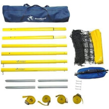 Romi Sport, conjunto de voleibol de praia, bola, rede, postes de aço e marcador de campo 8,5 m, para uso recreativo