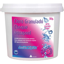 Aquapool Cloro de Choque em Grânulos, 5 kg, para tratamento inicial e manutenção da piscina