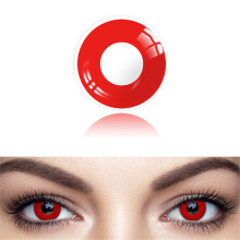 UYAAI lote de 2 lentes de contacto de colores para Halloween y Cosplay, blanco negro y rojo