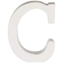 Letras e Números em Madeira Branca, Alfabeto 3D, 15cm de altura, para decoração de parede e estante