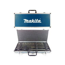 SDS-plus boorset in aluminium koffer - Makita - 10 stuks - 6 x 110 mm - 8 x 160 mm - 10 x 210 mm - 12 x 210 mm
