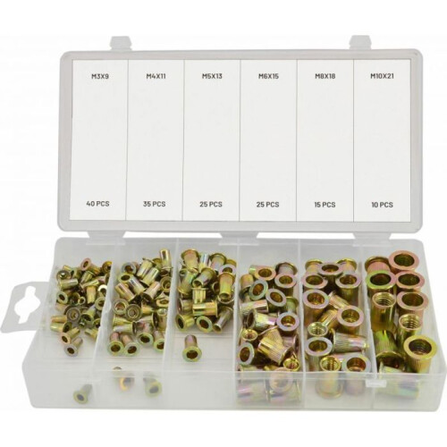 Rivet Awtools steel rivets set m3-m10 150 pack